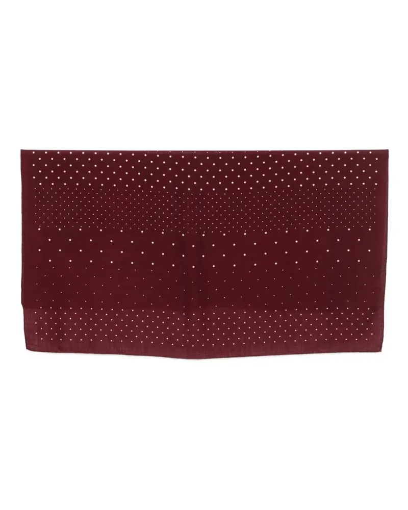 Destin polka-dot wool scarf - Rot Rot