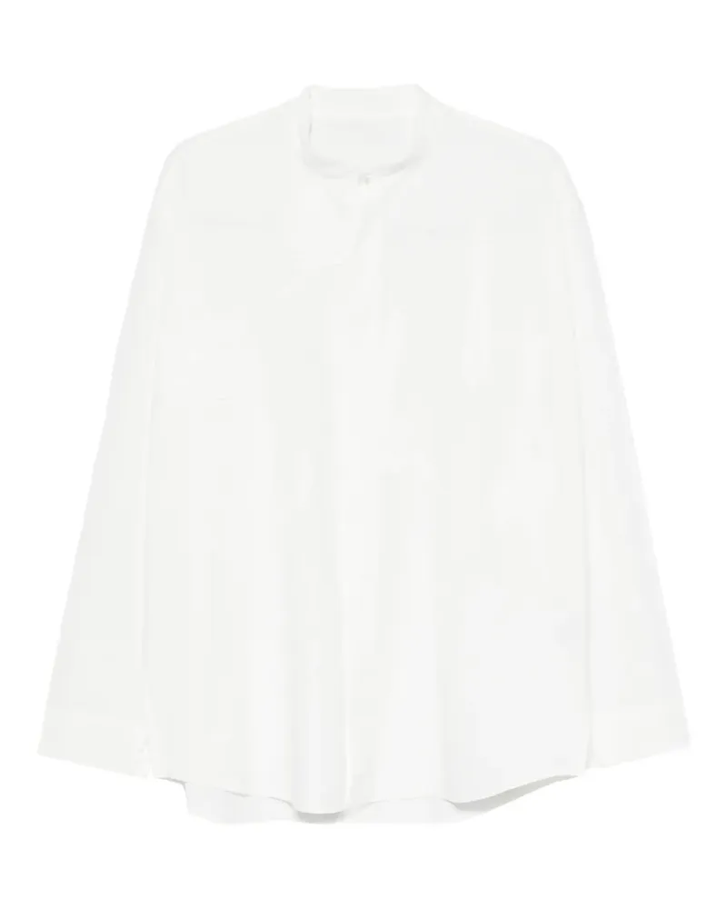 Issey Miyake band-collar shirt - Weiß Weiß