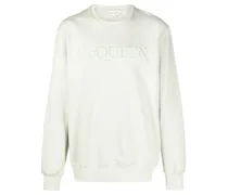 Sweatshirt mit Logo-Stickerei - Grün