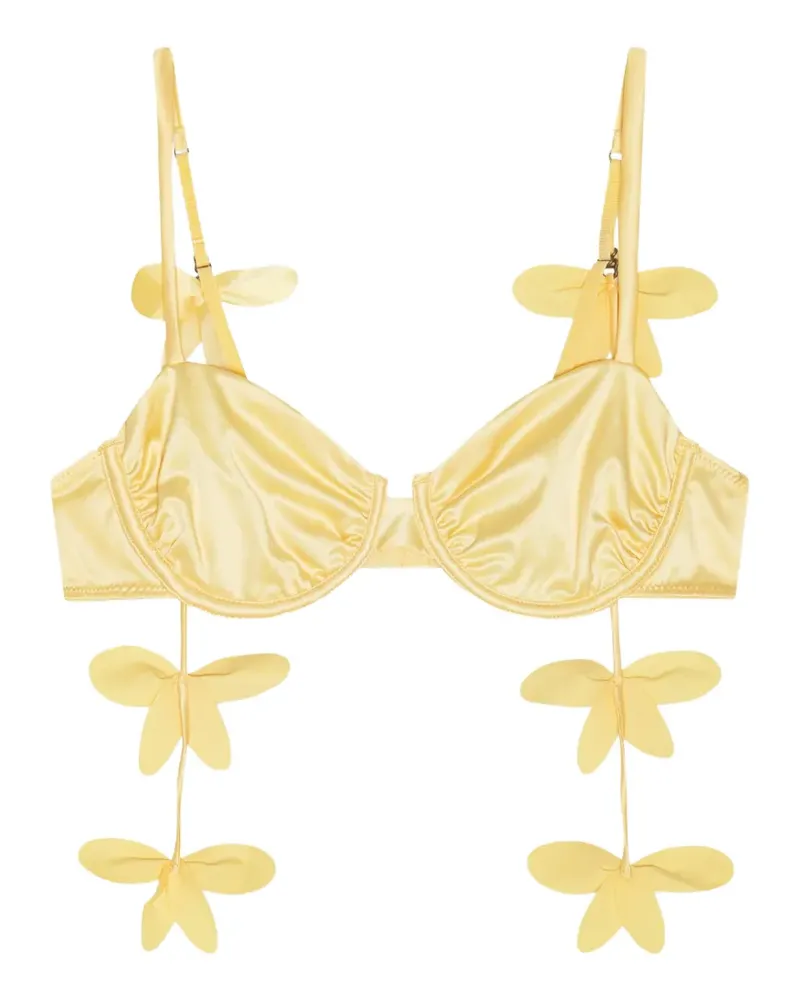 ROTATE Birger Christensen x Love Stories BH mit Blumendetail - Gelb Gelb