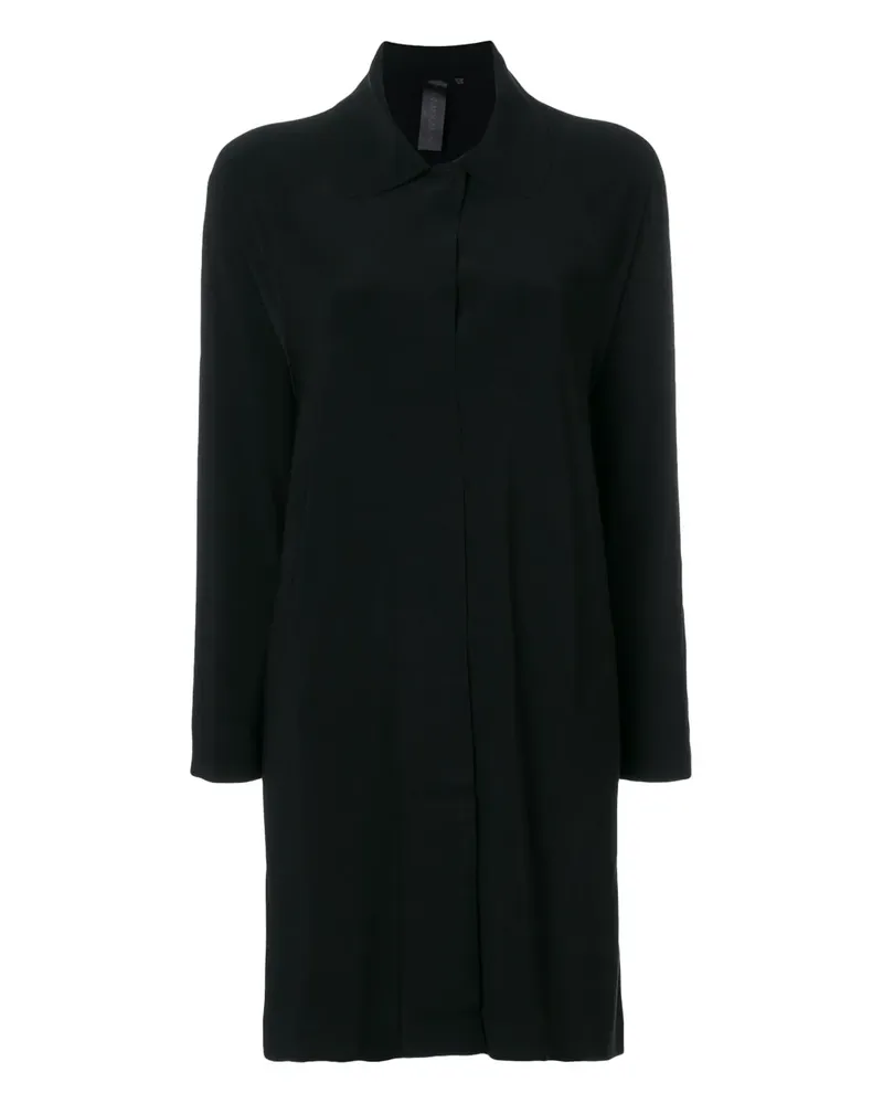 Norma Kamali collared long-line cardigan - Schwarz Schwarz