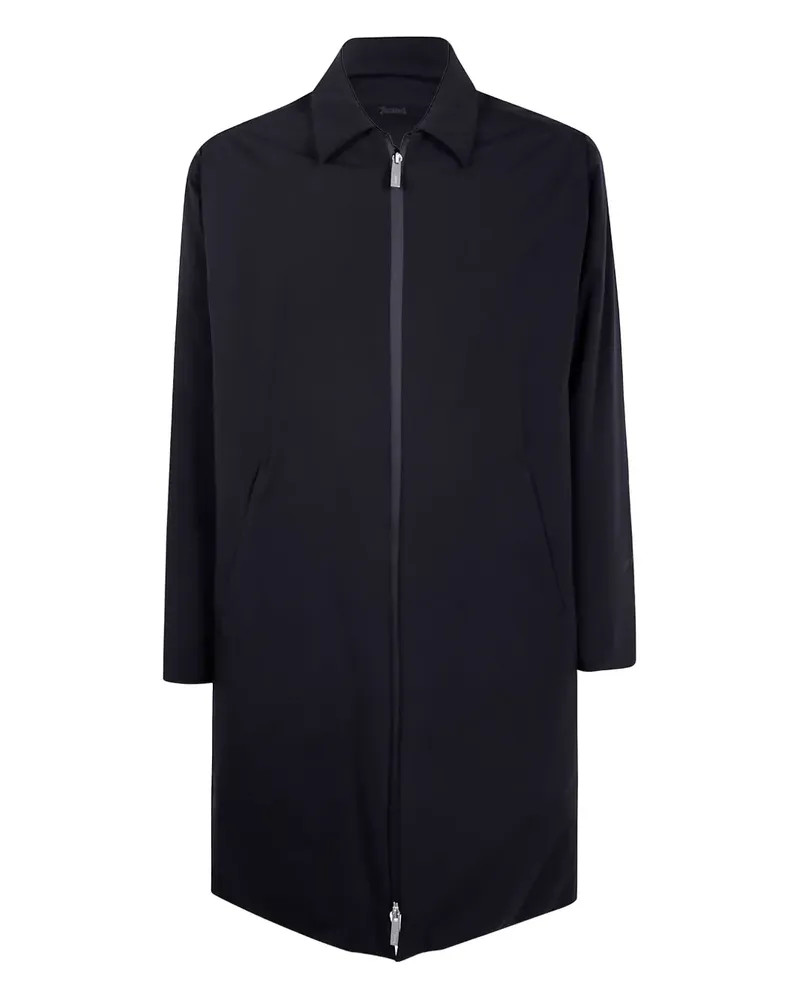 Herno Mantel mit Reißverschluss - Schwarz Schwarz