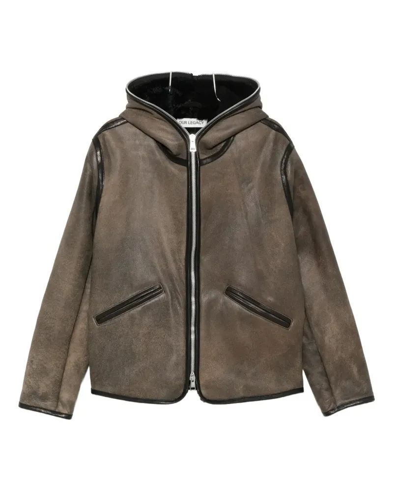 Our Legacy shearling zip-fastening jacket - Grau Grau