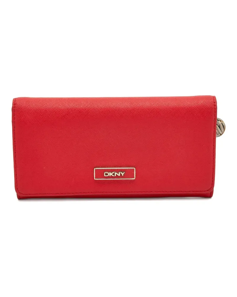 DKNY logo-detail leather wallet - Rot Rot