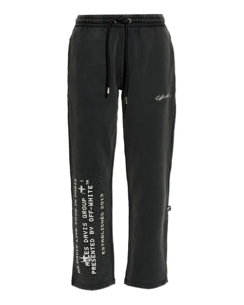 OFF-WHITE logo-print track pants - Grau Grau