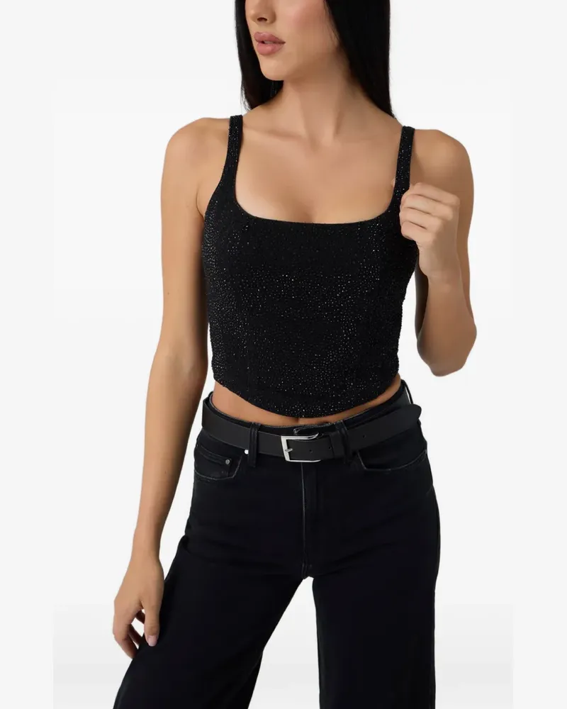 Guess denim bustier - Schwarz Schwarz