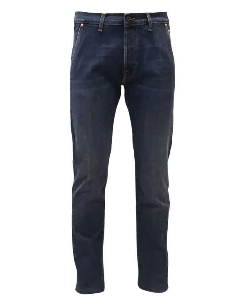 Roy Roger's five-pocket logo-patch jeans - Blau Blau