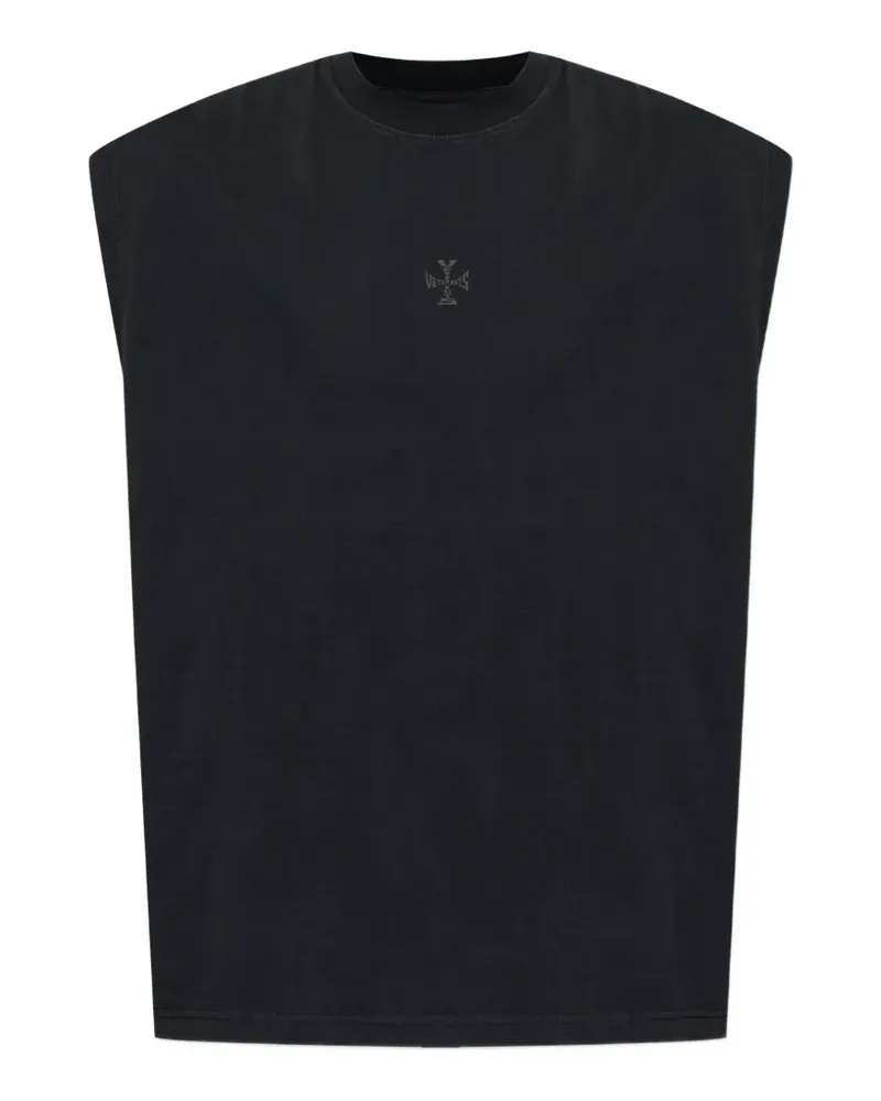 VETEMENTS crew-neck graphic T-shirt - Schwarz Schwarz