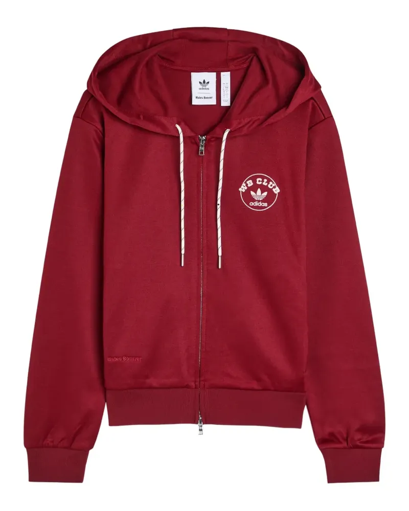 adidas x Wales Bonner logo-print hoodie - Rot Rot