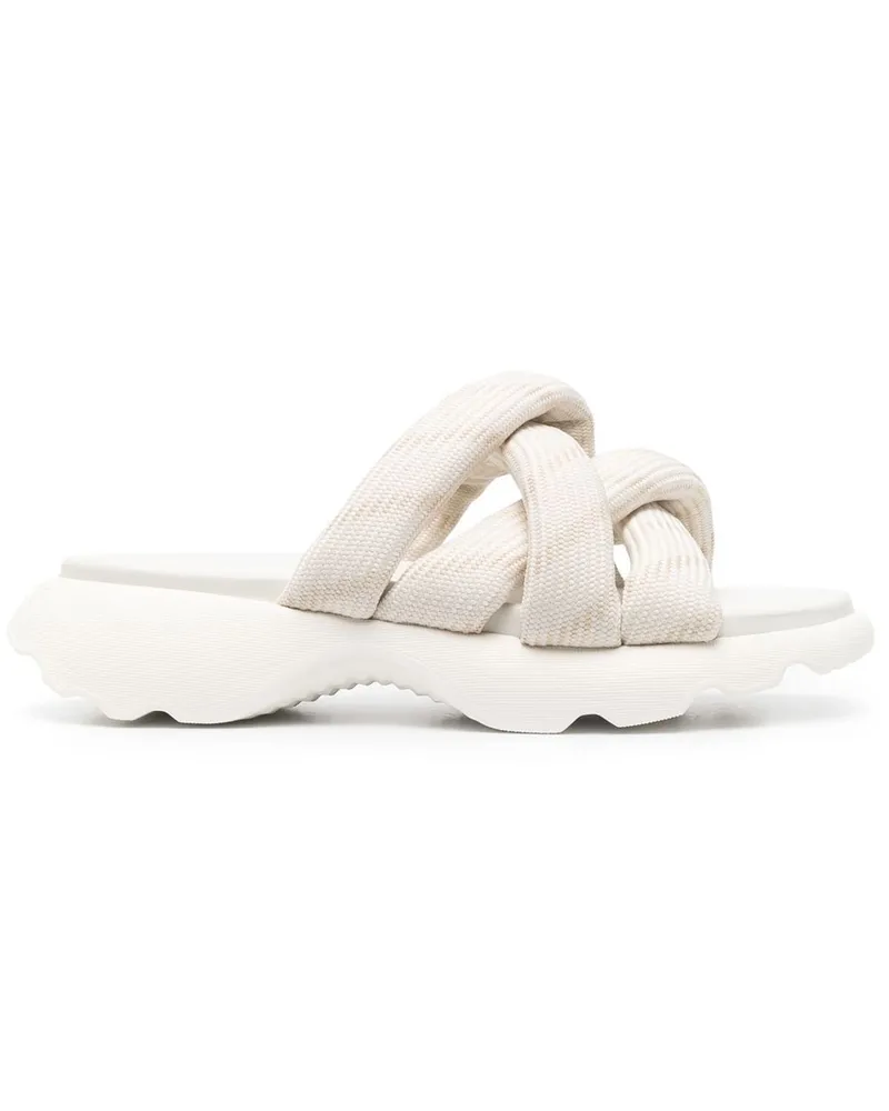 Moncler Pantoletten mit überkreuztem Riemen - Nude Nude