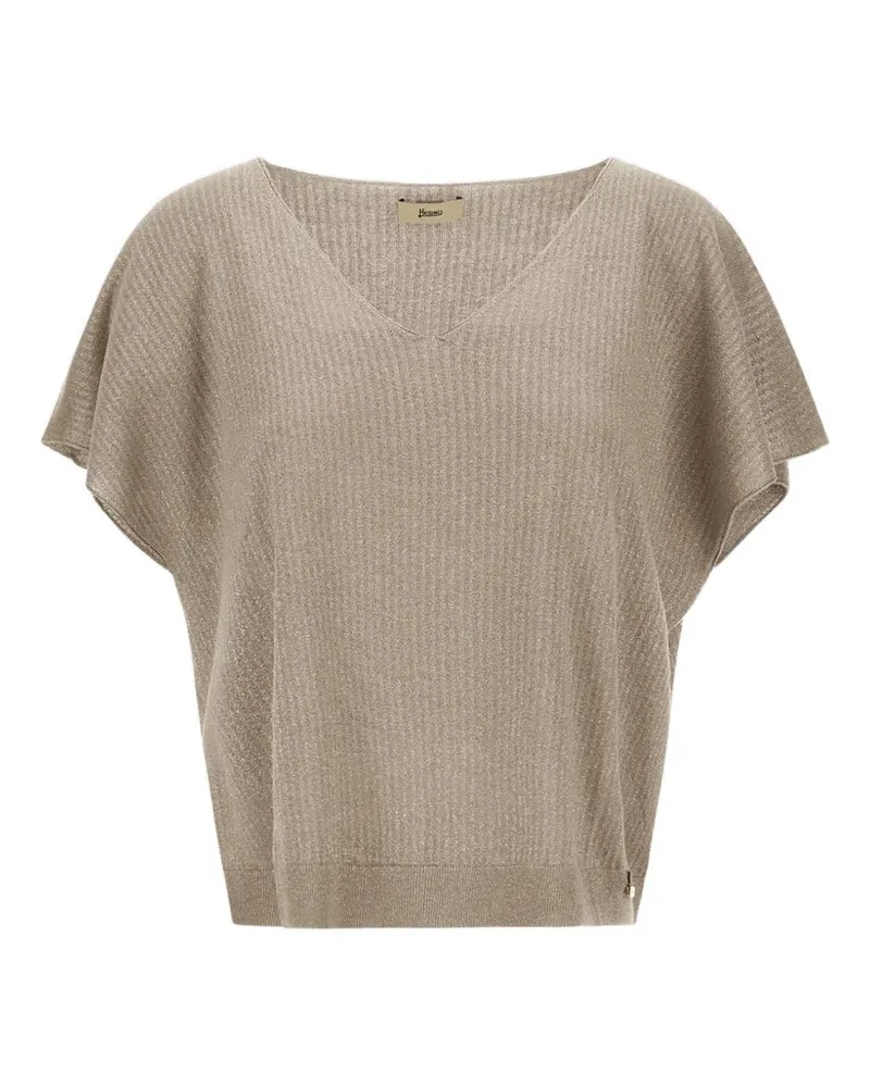 Herno ribbed-knit T-shirt - Nude Nude