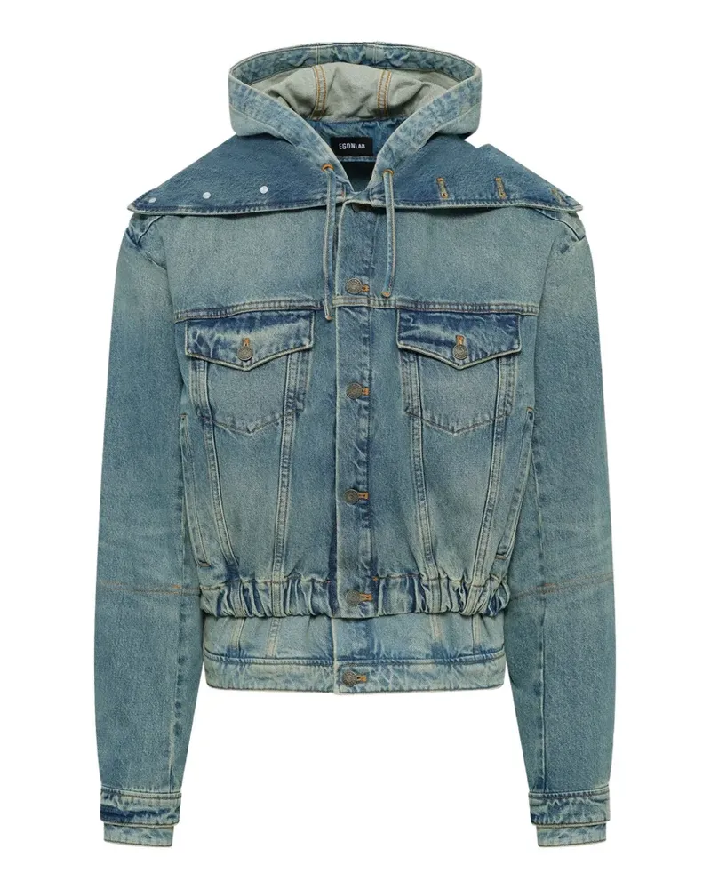Egonlab hooded denim jacket - Blau Blau