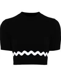 Patou Wave Cropped-Pullover Schwarz