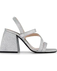 NODALETO Bulla Gemini 95mm strappy sandals Silber