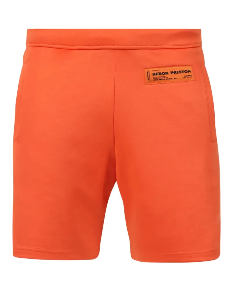 Heron Preston logo-patch shorts - Orange Orange