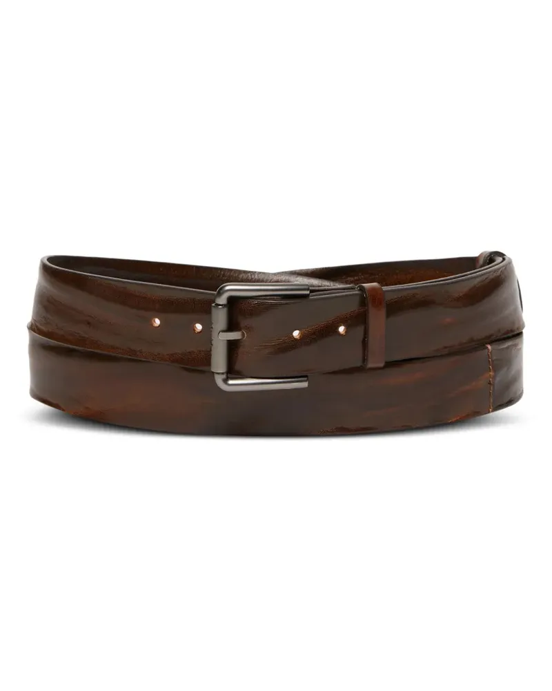 Max Mara Schnallengürtel aus Leder - Braun Braun