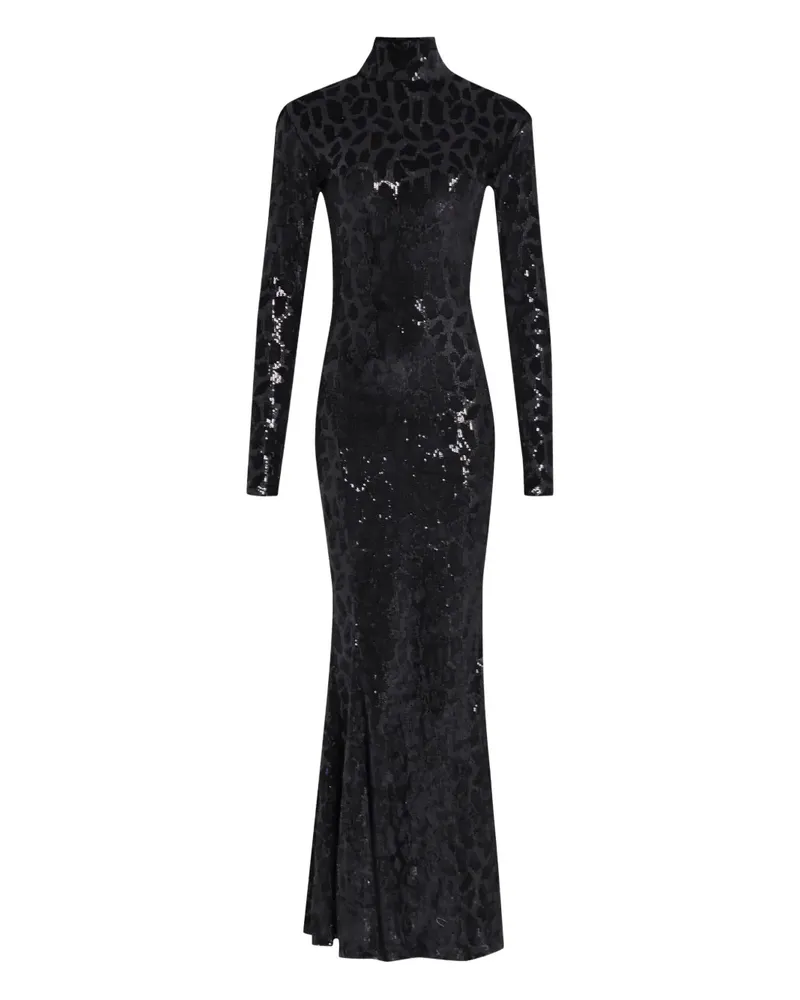 Amir Slama x Astrid Maxikleid mit Pailletten - Schwarz Schwarz