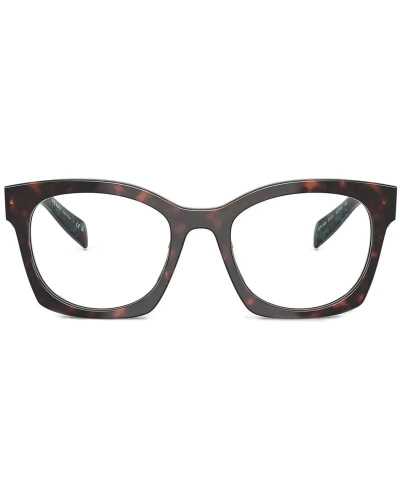 Prada Brille mit eckigem Gestell - Braun Braun