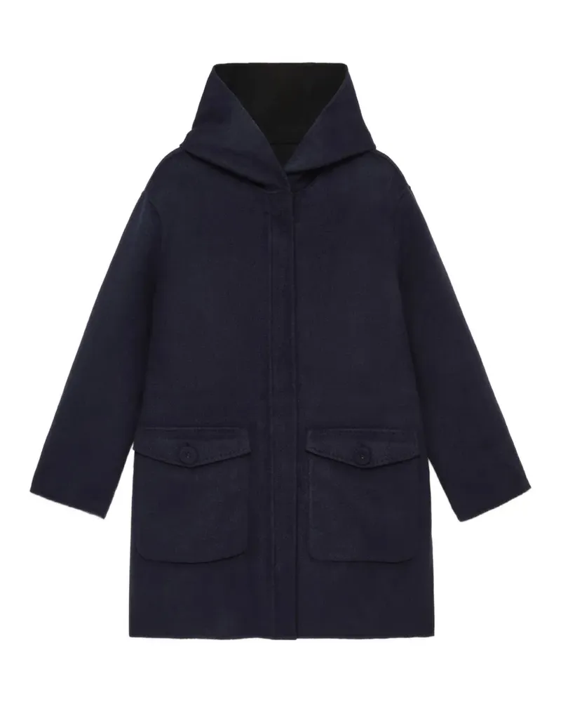 Maliparmi Wendbare Kapuzenjacke aus doppeltem Wollstoff - Blau Blau