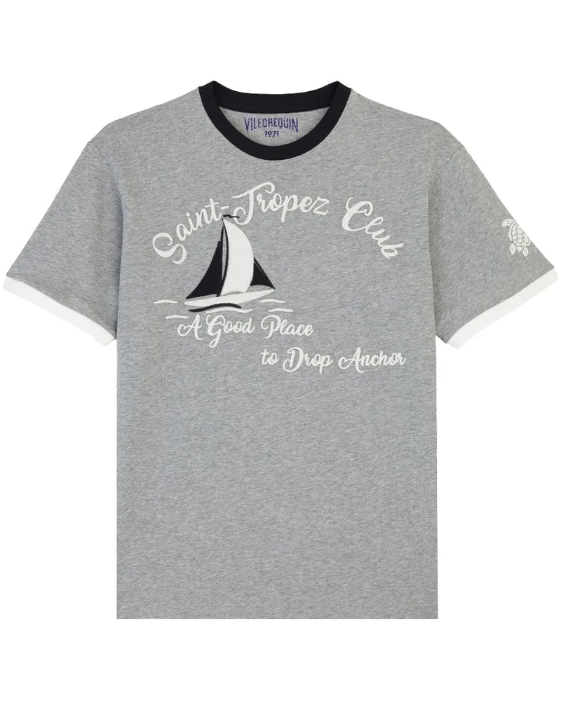 Vilebrequin T-Shirt mit grafischem Print Grau