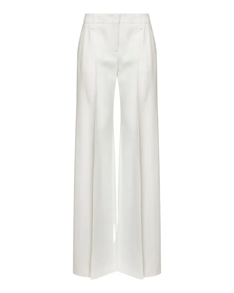 Ermanno Scervino Bootcut-Hose mit Bundfalten - Weiß Weiß