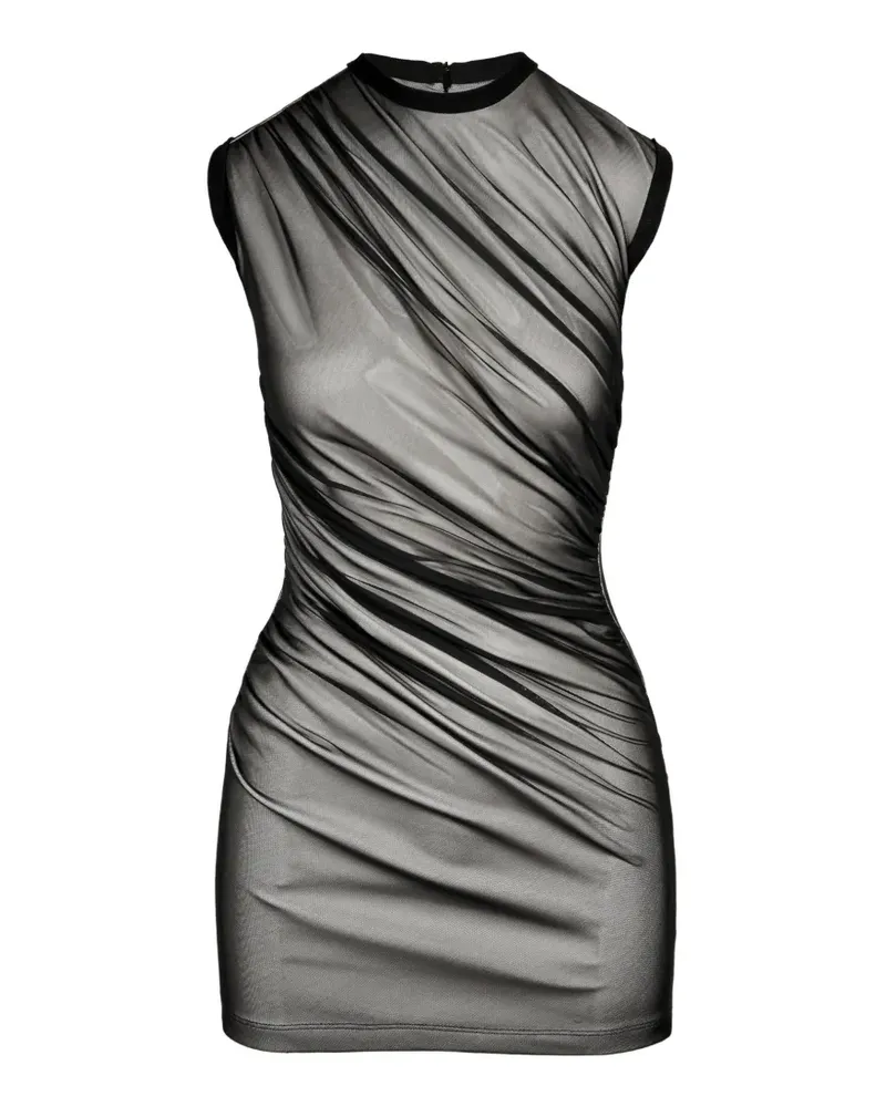 Ioana Ciolacu swirl ruched mini dress - Schwarz Schwarz