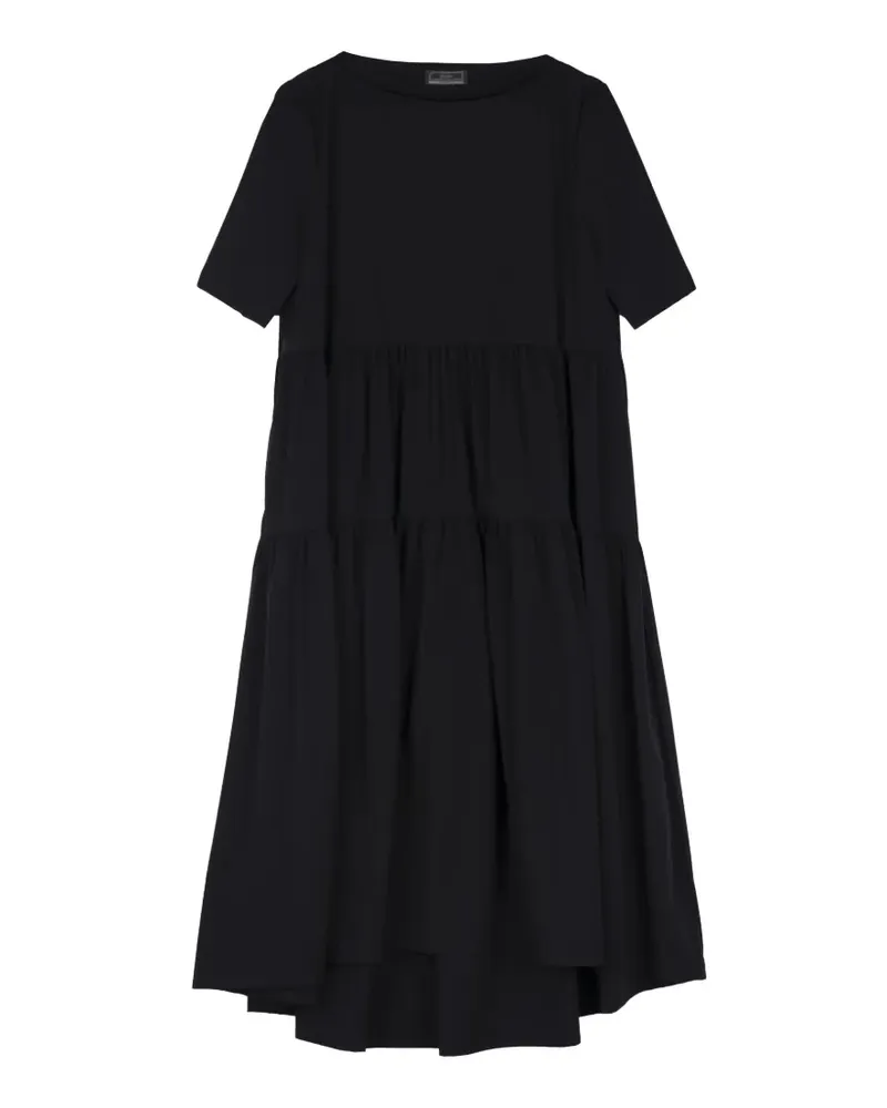 Herno tiered short-sleeve dress - Schwarz Schwarz