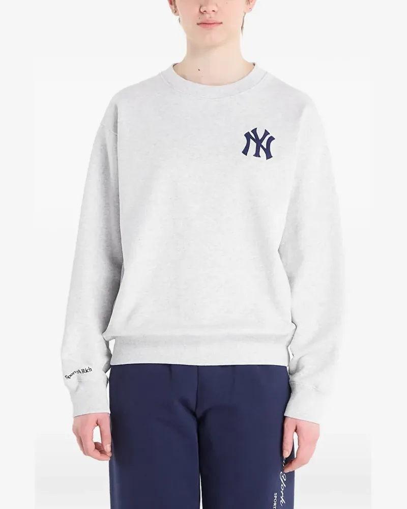SPORTY & RICH Heritage Yankees Serif sweatshirt - Grau Grau