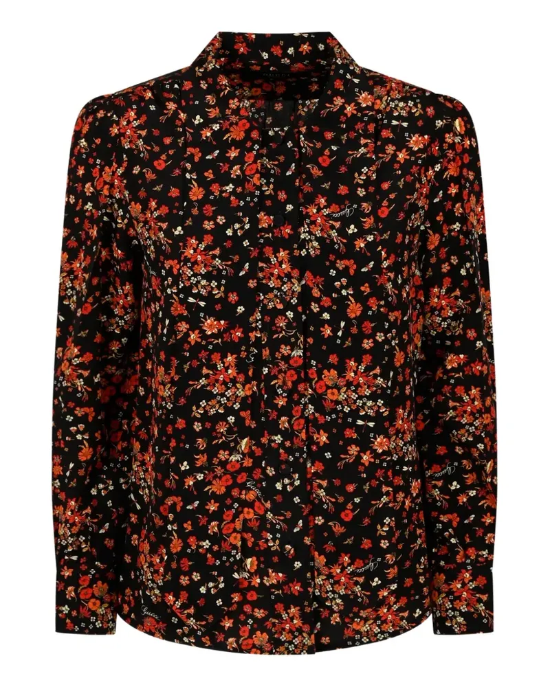 Gucci Seidenhemd mit Print - Schwarz Schwarz