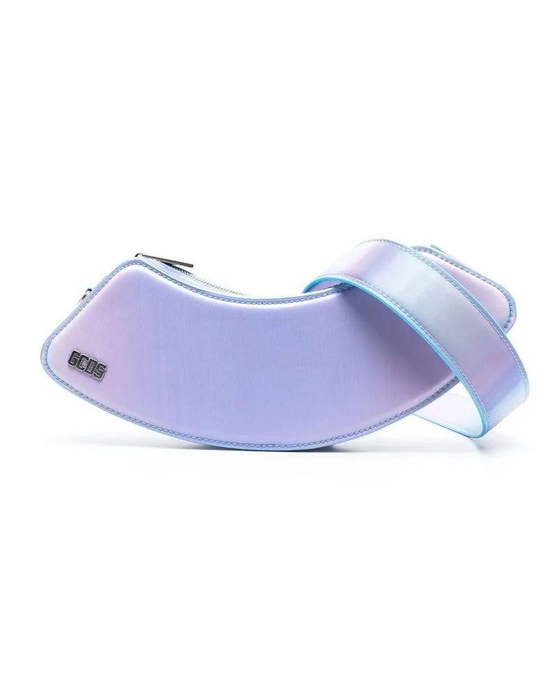 GCDS Schultertasche mit Schimmer-Optik - Violett Violett