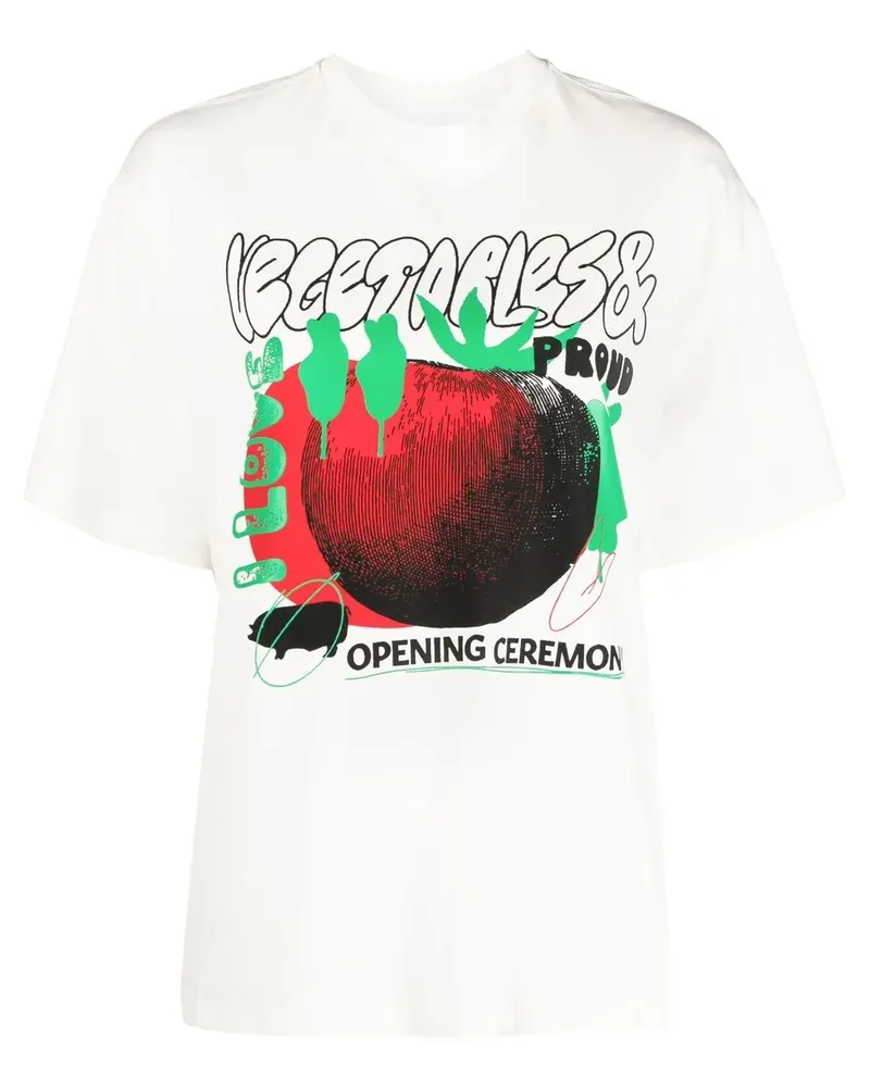 Opening Ceremony T-Shirt mit Logo-Print Weiß