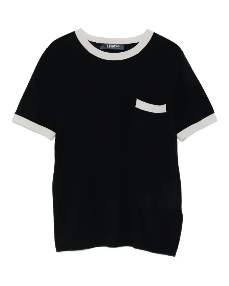Max Mara Max Mara Top mit Kontrastdetails - Blau Blau