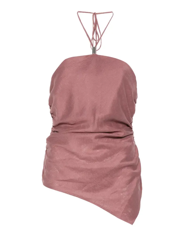 Semicouture draped halterneck top - Rosa Rosa