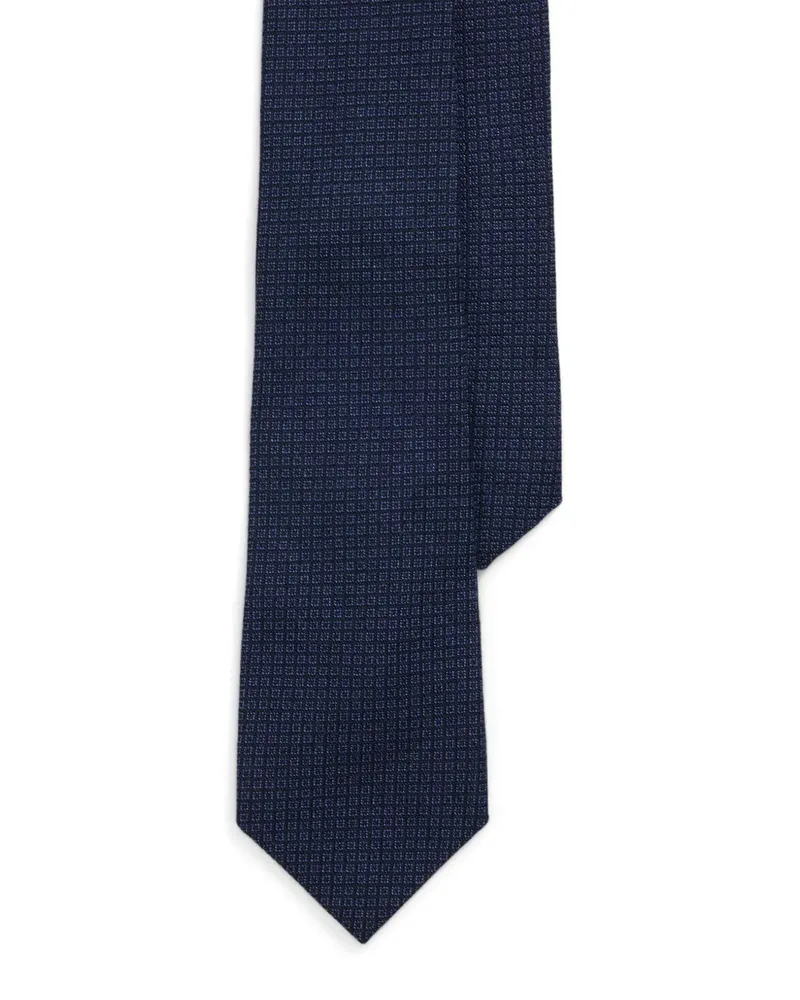 Ralph Lauren Krawatte mit gewebten Quadraten - Blau Blau