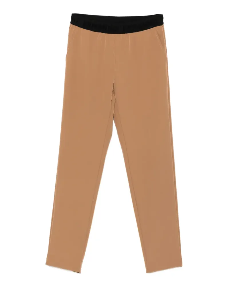 Ermanno Scervino Schmale Hose mit Logo-Band - Braun Braun