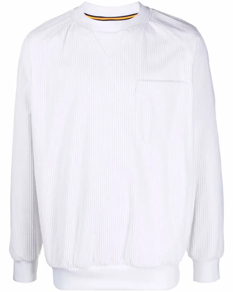 K-Way Geripptes Sweatshirt - Weiß Weiß