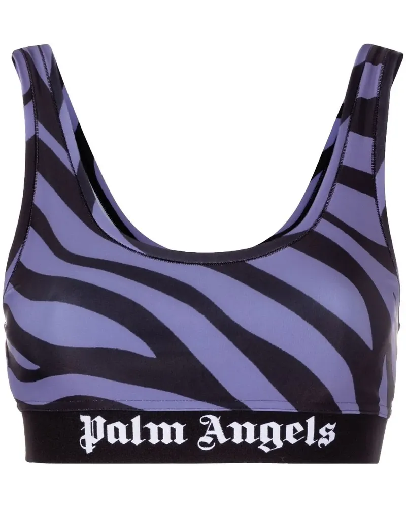 Palm Angels Cropped-Top mit Logo - Schwarz Schwarz