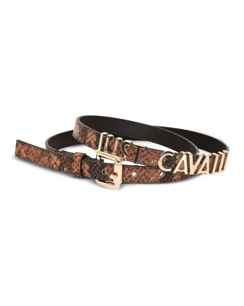 Just Cavalli Gürtel mit Logo - Braun Braun