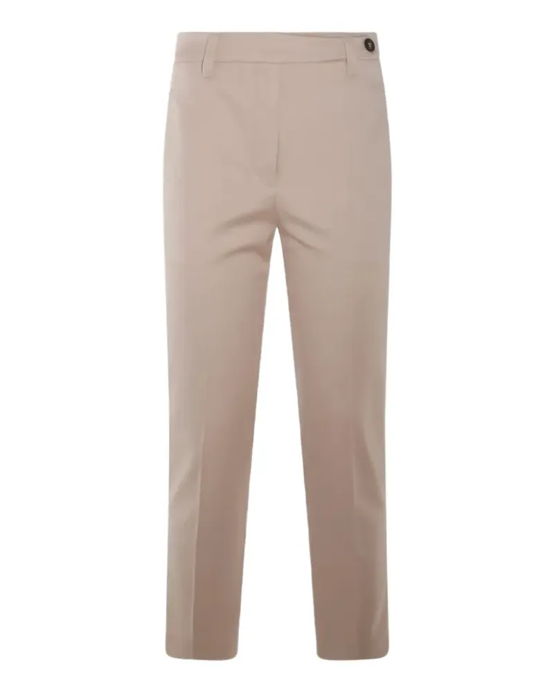 Brunello Cucinelli belt-loops trousers - Nude Nude