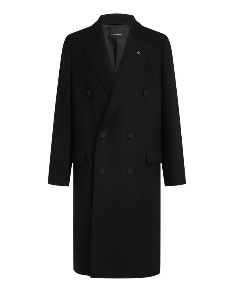 Karl Lagerfeld Langer Strickmantel - Schwarz Schwarz