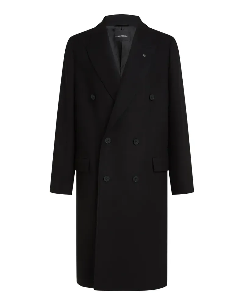 Karl Lagerfeld Langer Strickmantel - Schwarz Schwarz