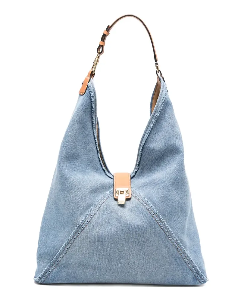 Ermanno Scervino large denim shoulder bag - Blau Blau