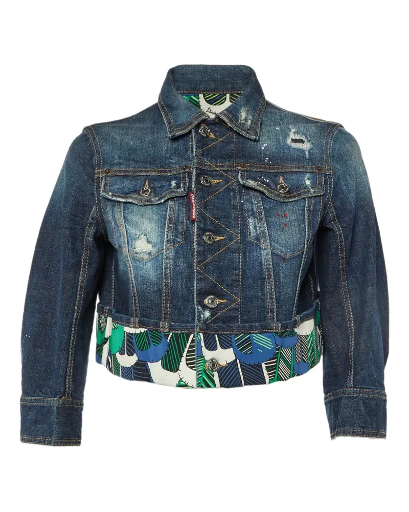 Dsquared2 cropped denim jacket - Blau Blau