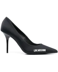 Moschino Pumps mit Logo-Print Schwarz