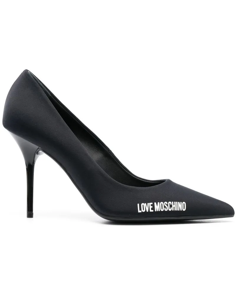 Moschino Pumps mit Logo-Print - Schwarz Schwarz