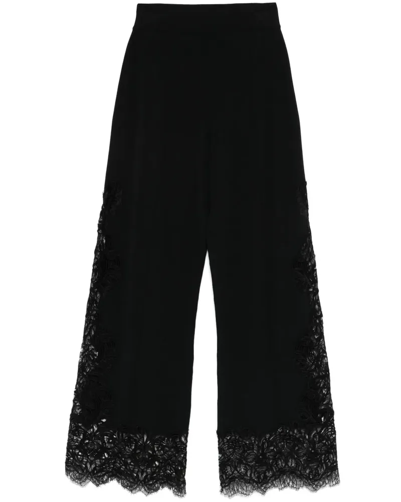 Ermanno Scervino Hose mit Spitzeneinsätzen - Schwarz Schwarz