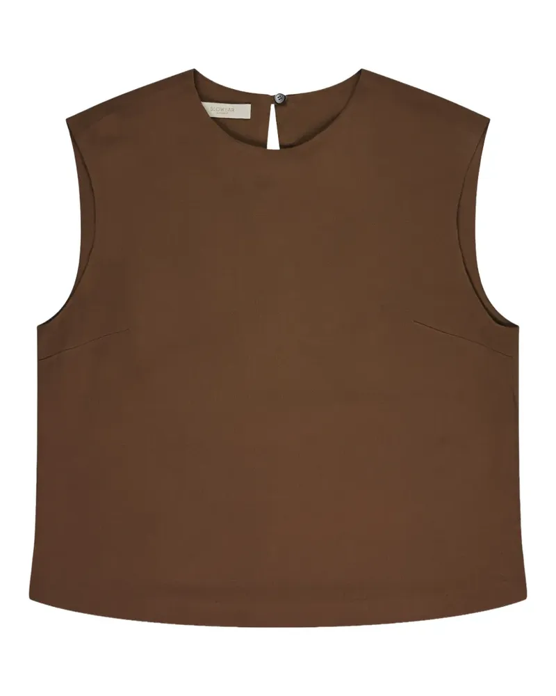 Glanshirt sleeveless blouse - Braun Braun