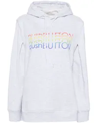 pushBUTTON Hoodie mit Logo-Print Grau