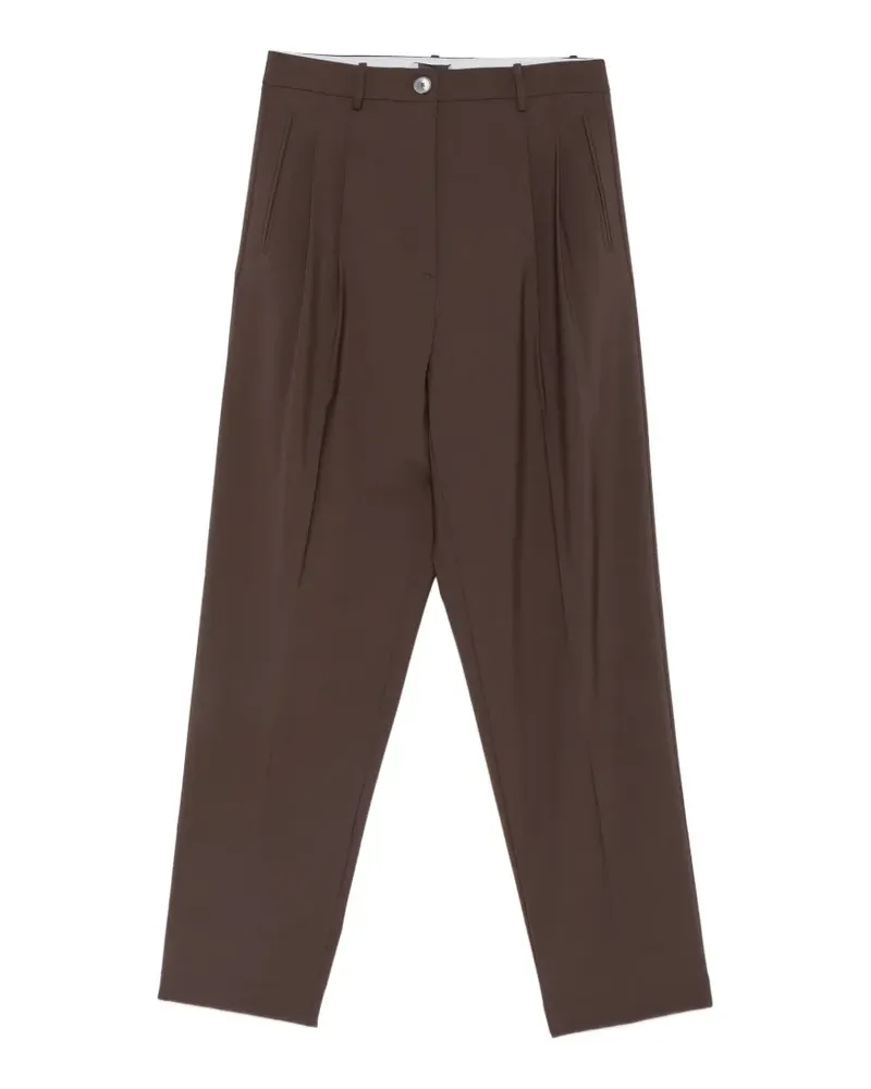 ALYSI pleated-front tailored trousers - Braun Braun