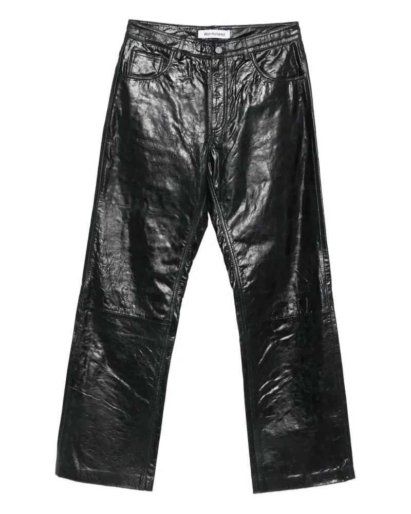 Won Hundred Genoa Lederhose - Schwarz Schwarz
